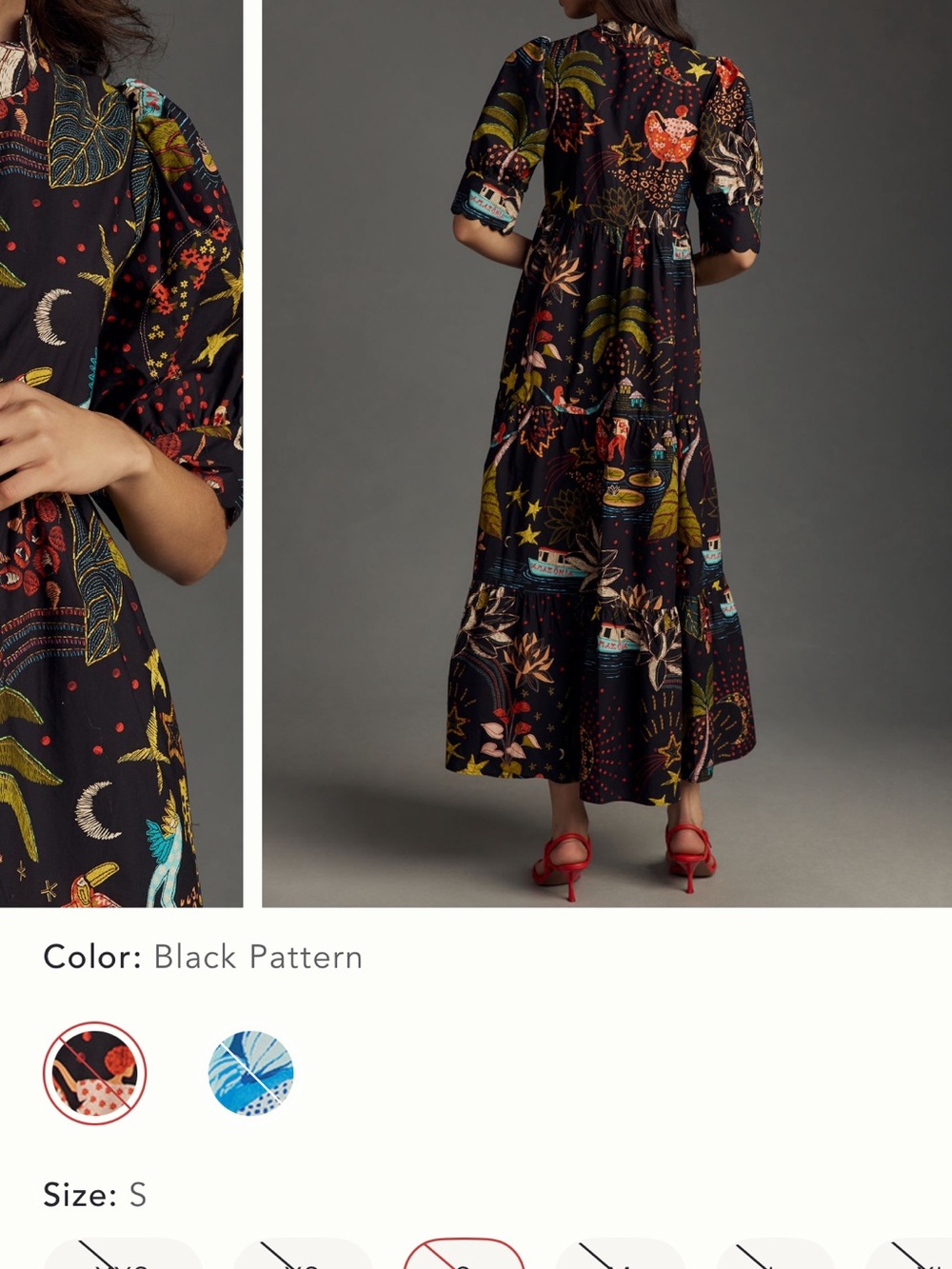 Farm Rio Short-Sleeve Printed Midi Shirt Dress - Picture 13 of 16